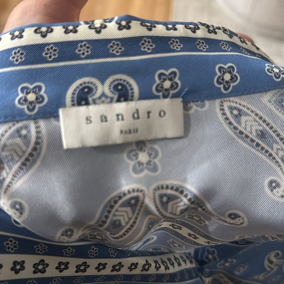 Sandro paris printed silk dress - Picture 5 of 5